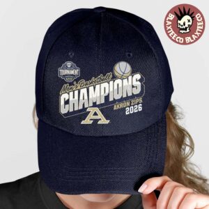 Akron Zips Men’s Basketball 2025 2026 MAC Tournament Champions Locker Room Cap Hat Snapback