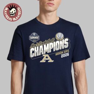 Akron Zips Men’s Basketball 2025 2026 MAC Tournament Champions Locker Room T-Shirt