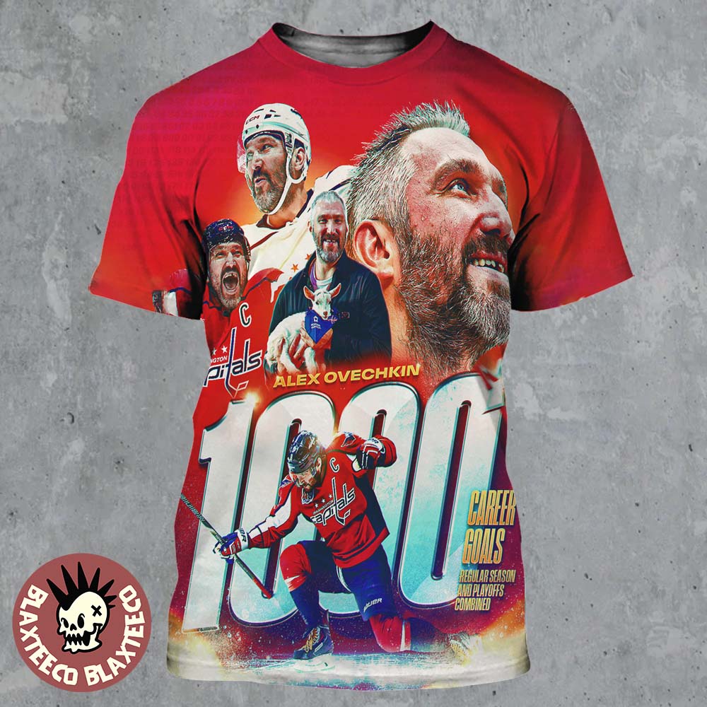 Alex Ovechkin Washington Capitals NHL 1000 Career Goals In Regular Season And Playoffs Combined All Over Print Shirt Alex Ovechkin Washington Capitals NHL 1000 Career Goals In Regular Season And Playoffs Combined All Over Print Shirt