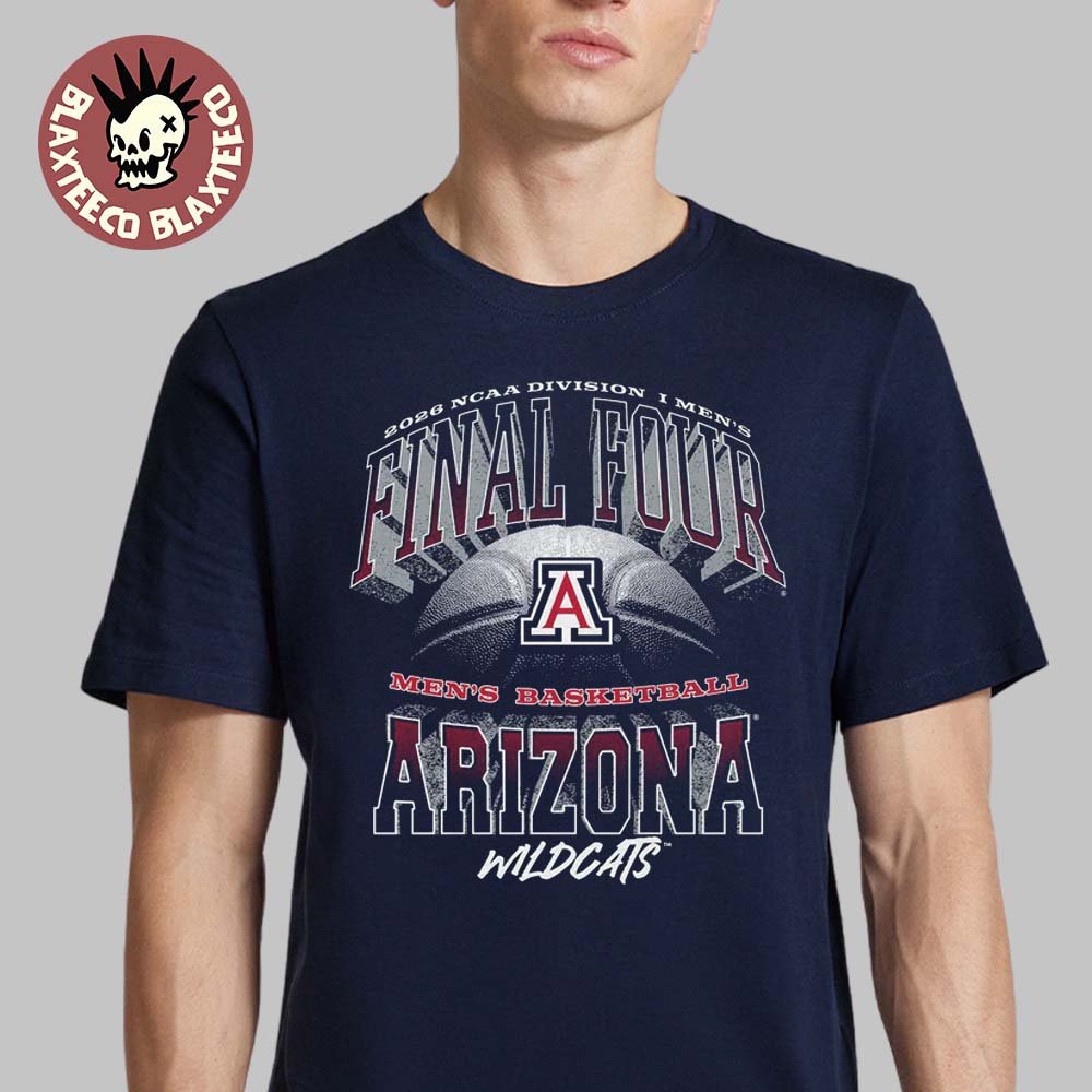 Arizona Wildcats 2026 NCAA D1 Men's Basketball Final Four Highlight Navy T-Shirt Arizona Wildcats 2026 NCAA D1 Men's Basketball Final Four Highlight Navy T-Shirt