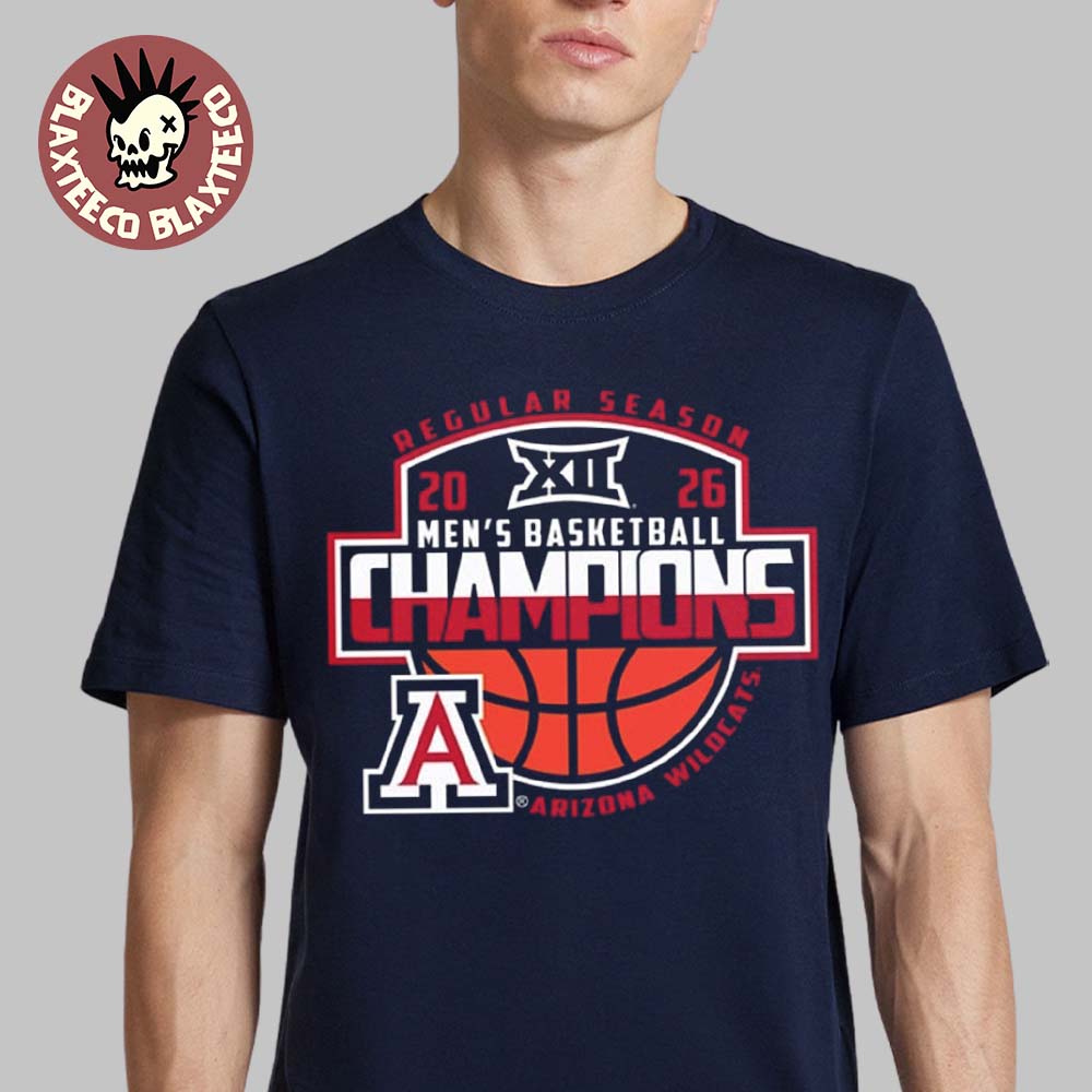 Arizona Wildcats Men's Basketball 2026 Big 12 Regular Season Champions Locker Room T-Shirt Arizona Wildcats Men's Basketball 2026 Big 12 Regular Season Champions Locker Room T-Shirt