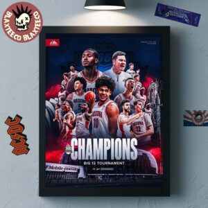Arizona Wildcats Men’s Basketball 2026 Big 12 Tournament Champions Home Decor Poster Canvas