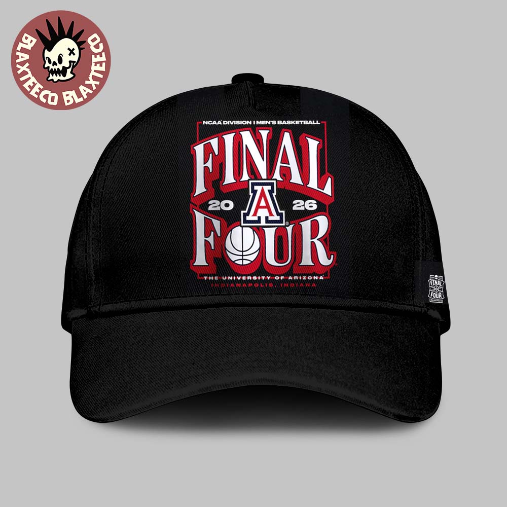 Arizona Wildcats Men's Basketball 2026 NCAA Tournament Final Four Indiana Bound Cap Hat Snapback Arizona Wildcats Men's Basketball 2026 NCAA Tournament Final Four Indiana Bound Cap Hat Snapback
