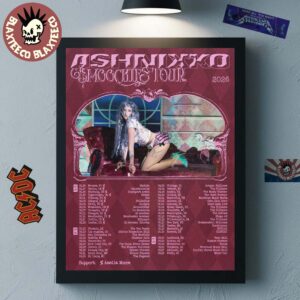 Ashnikko Smoochies Tour 2026 World Tour Schedule Dates Home Decor Poster Canvas