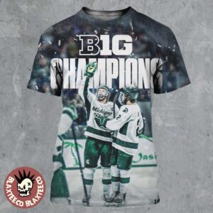 Back To Back To Back Michigan State Spartans Ice Hockey 2026 B1G Men’s Hockey Regular Season Champs All Over Print Shirt