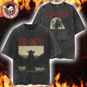 Bad Omens Do You Feel Love North America Tour 2026 Merchandise Two Sided Retro Mineral Washed Tee