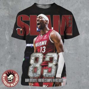 Bam Adebayo Miami Heat On The Cover Of SLAM 261 83 Points Forever Stamped In History All Over Print Shirt