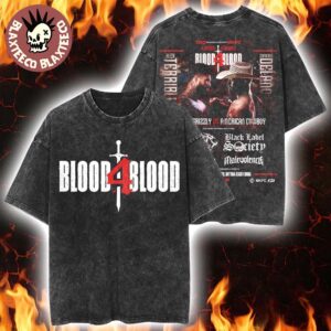 Blood4Blood Concert 4 Band 4 Brawls 2026 Russian Grizzly Vs American Cowboy Alex Terrible Vs Cameron Delano Retro Wash Tee