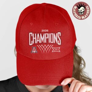 Celebrate Arizona Wildcats Men’s Basketball 2026 Big 12 Regular Season Champions Red Cap Hat Snapback