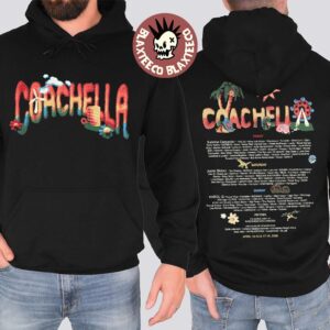 Coachella 2026 Merch In Indio California Logo With Lineup Felt Cute 2026 Hoodie