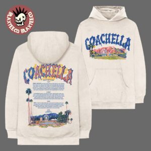 Coachella 2026 Merch In Indio California Pastels 2026 Lineup Hoodie