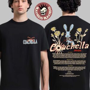 Coachella 2026 Merch In Indio California Ribbons & Roses 2026 Lineup T-Shirt