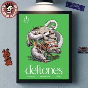 Deftones CDMX Mexico 2026 Venue Poster At Parque Fundidora Pal Norte On March 27 2026 Home Decor Poster Canvas