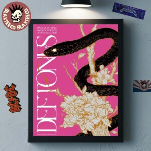 Deftones CDMX Mexico City 2026 Venue Poster At Palacio De Los On March 29 2026 Home Decor Poster Canvas