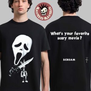 Don Toliver X Travis Scott Cactus Jack X Scream Ghostface What Is Your Favorite Scary Movie Two Sided T-Shirt