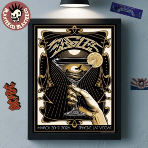 Eagles Live At Sphere Las Vegas On March 20 And 21 2026 The Desert Cocktail Glass Art Home Decor Poster Canvas