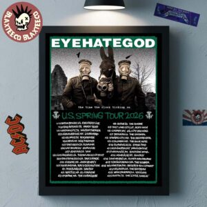 Eyehategod The Time The Clock Ticking On US Spring Tour 2026 Merch Schedule Dates Home Decor Poster Canvas
