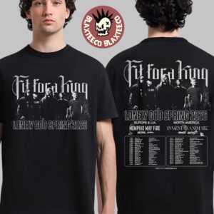 Fit For A King Lonely God Spring 2026 World Tour Europe And UK And North America Schedule Dates Two Sided T-Shirt