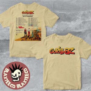 Gorillaz The Mountain Tour 2026 US And Canada Schedule Tour Dates Two Sided T-Shirt