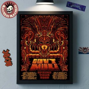 Gov’t Mule 2026 Spring Tour Poster Schedule Dates Home Decor Poster Canvas