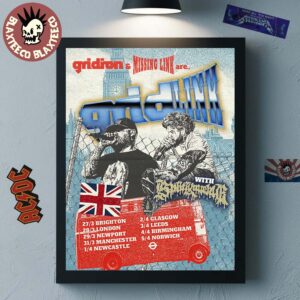 Gridiron x Missing Link Gridlink UK 2026 Tour Schedule Dates Poster Canvas