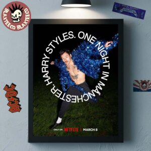 Harry Styles One Night In Manchester Only On Netflix On March 8 2026 Home Decor Poster Canvas