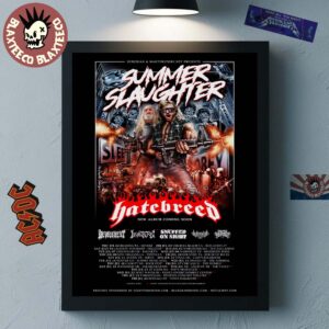 Hatebreed Summer Slaughter Tour 2026 Part 1 Schedule Dates Home Decor Poster Canvas