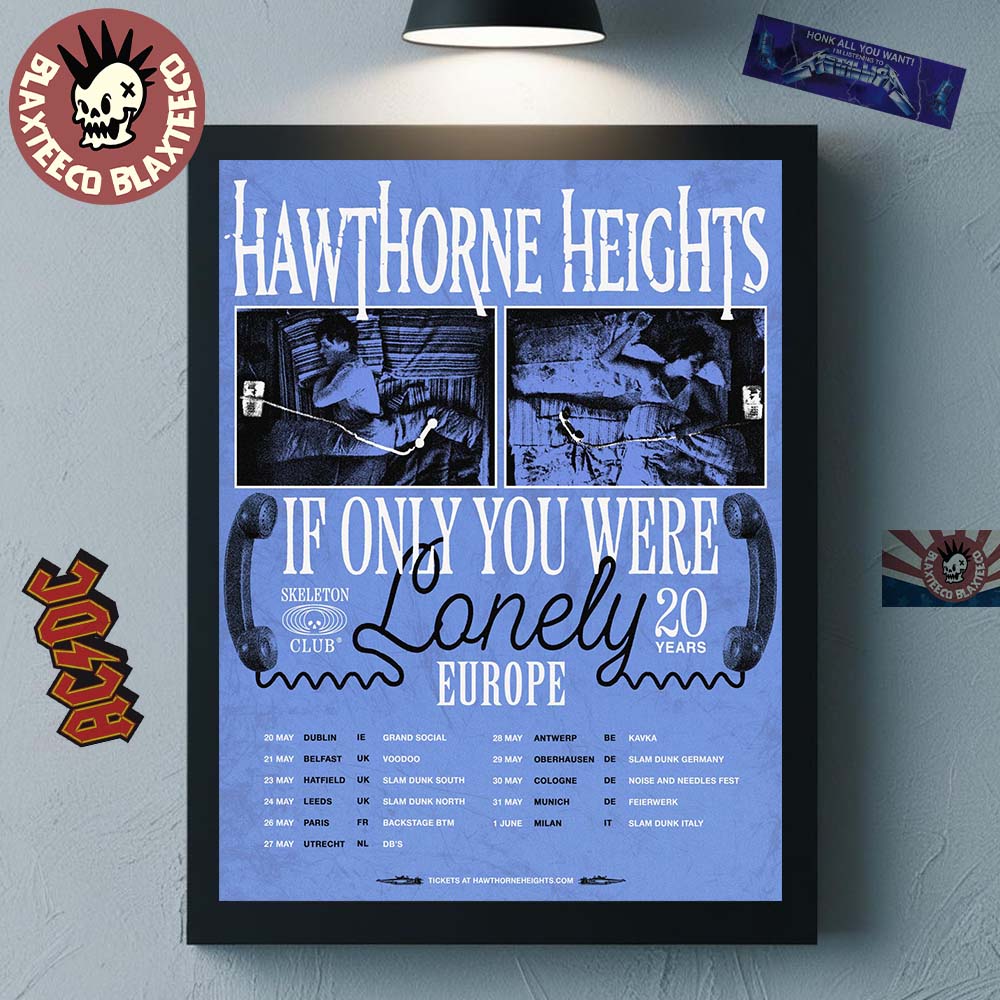Hawthorne Heights If Only You Were Lonely Europe Tour 2026 20 Years Celebration Schedule Dates Home Decor Poster Canvas Hawthorne Heights If Only You Were Lonely Europe Tour 2026 20 Years Celebration Schedule Dates Home Decor Poster Canvas