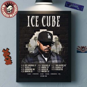 Ice Cube 4 Decades of Attitude Tour 2026 North America Schedule Dates Home Decor Poster Canvas
