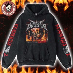Ice Nine Kills Grave Diggler X Ready Or Not 2 Here I Come Merch Hell Or High Slaughter Washed Hoodie