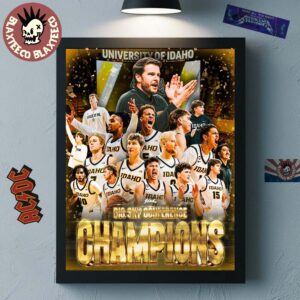 Idaho Vandals Men’s Basketball 2026 Big Sky Conference Champions Home Decor Poster Canvas