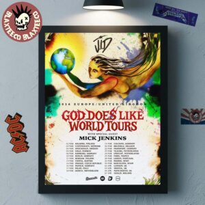 JID God Does Like World Tours 2026 Europe And UK Schedule Dates Decor Poster Canvas