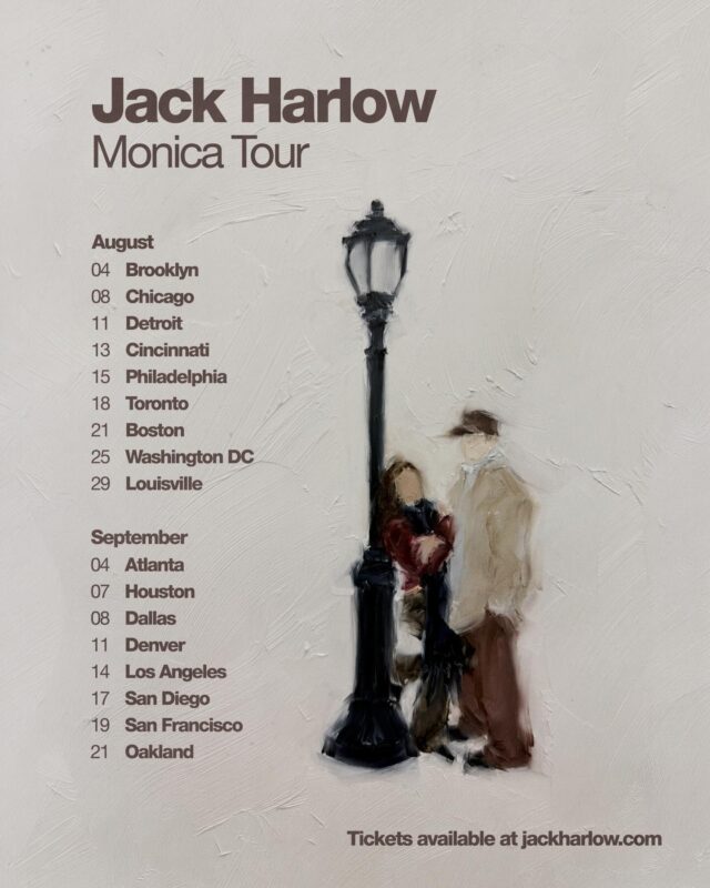 Jack Harlow Monica Tour 2026 North America Schedule Dates