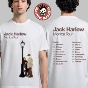 Jack Harlow Monica Tour 2026 North America Schedule Dates Two Sided T-Shirt