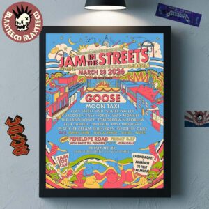 Jam In The Streets Festival 2026 Athens Georgia Full Lineup Poster On March 28 2026 Home Decor Poster Canvas