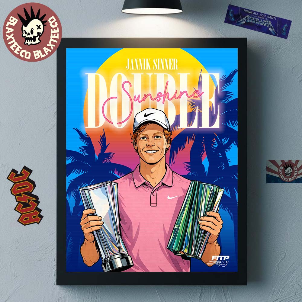 Jannik Sinner Double Sunshine Miami Open 2026 Champions Home Decor Poster Canvas Jannik Sinner Double Sunshine Miami Open 2026 Champions Home Decor Poster Canvas