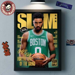 Jason Tatum Boston Celtics On The Cover Of SLAM 261 For The Love Of The Grind Gold Medal Edition Poster Canvas