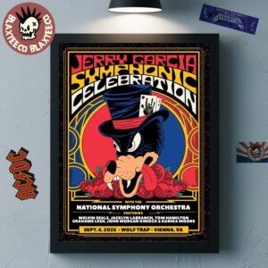 Jerry Garcia Symphonic Celebration With The National Symphony Orchestra In Vienna Virginia 2026 At Wolf Trap On September 4 2026 Poster Canvas