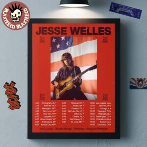 Jesse Welles Red Tour 2026 North America City Dates Home Decor Poster Canvas