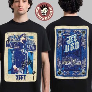 Jey Uso WWE Wrestlemania 42 Vegas Play Card Two Sided T-Shirt