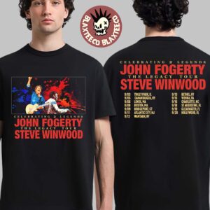 John Fogerty With Steve Winwood Celebrating 2 Legends The Legacy Tour 2026 Schedule Dates Two Sided T-Shirt