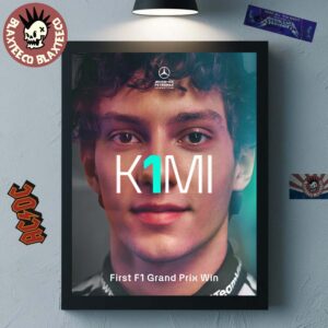 Kimi Antonelli F1 Mercedes AMG Petronas First F1 Grand Prix Win K1MI Poster Canvas