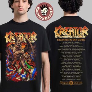 Kreator Krushers Of The World European Tour 2026 Merch Demon With Flags T-Shirt