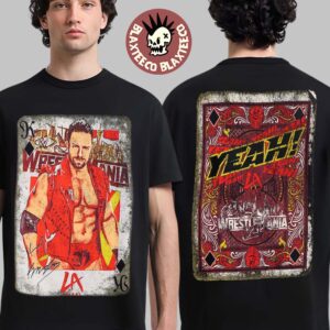 LA Knight WWE Wrestlemania 42 Vegas Play Card Two Sided T-Shirt