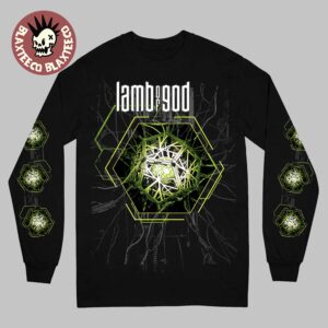 Lamb Of God Into Oblivion 10th Studio Album Cover Art Merch Hexagon Long Sleeve Tee