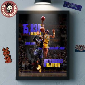 Lebron James Los Angeles Lakers Passed Kareem Abdul-Jabbar Most Field Goals In NBA History Poster Canvas