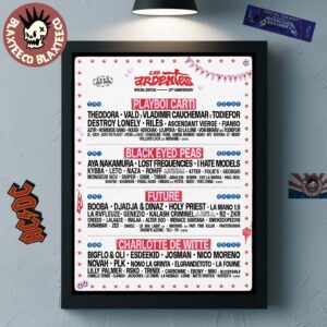Les Ardentes 2026 Special Edition 20th Anniversary Full Lineup At Parc Astrid In Liège Belgium On July 2 3 4 5 2026 Home Decor Poster Canvas