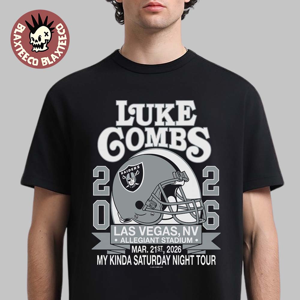 Luke Combs Las Vegas Nevada 2026 Tour Merch Tee At Allegiant Stadium On March 21 2026 Las Vegas Raiders Helmet T-Shirt Luke Combs Las Vegas Nevada 2026 Tour Merch Tee At Allegiant Stadium On March 21 2026 Las Vegas Raiders Helmet T-Shirt