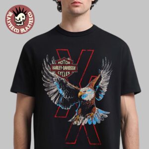 Machine Gun Kelly Harley Davidson X MGK Lost Americana Merch Flying Eagle T-Shirt