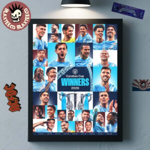 Manchester City 2026 Carabao Cup Winners Home Decor Poster Canvas